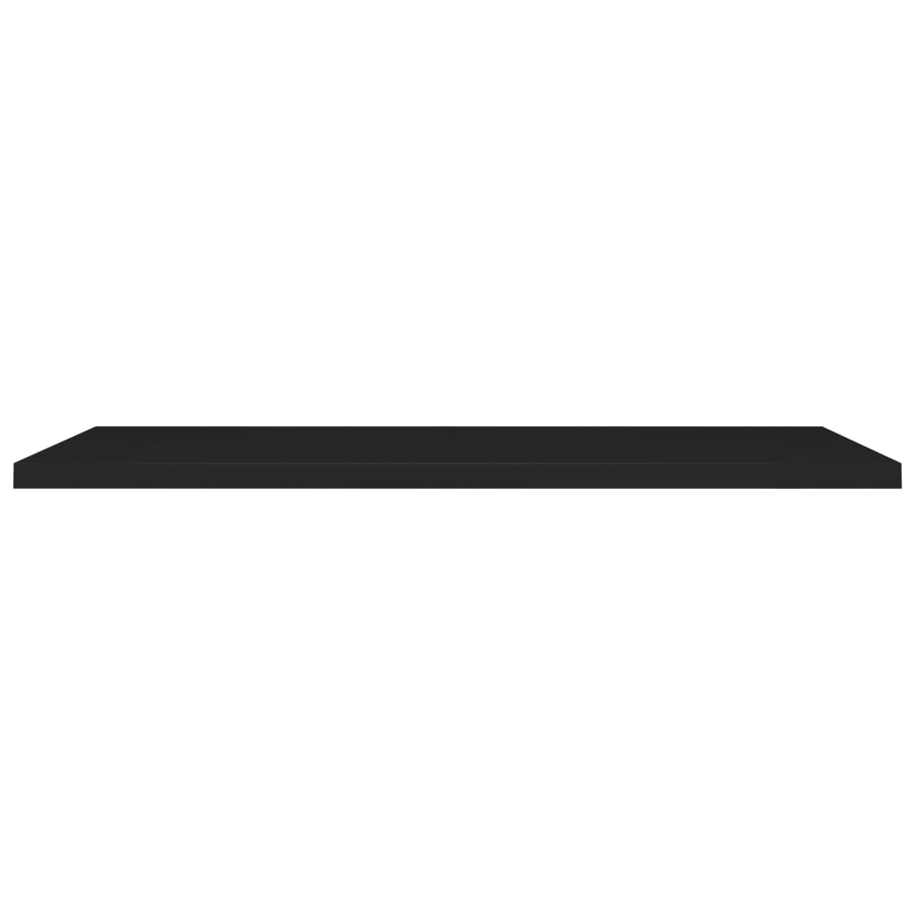 vidaXL Prateleiras de parede suspensas 2 pcs 120x23,5x3,8cm MDF preto