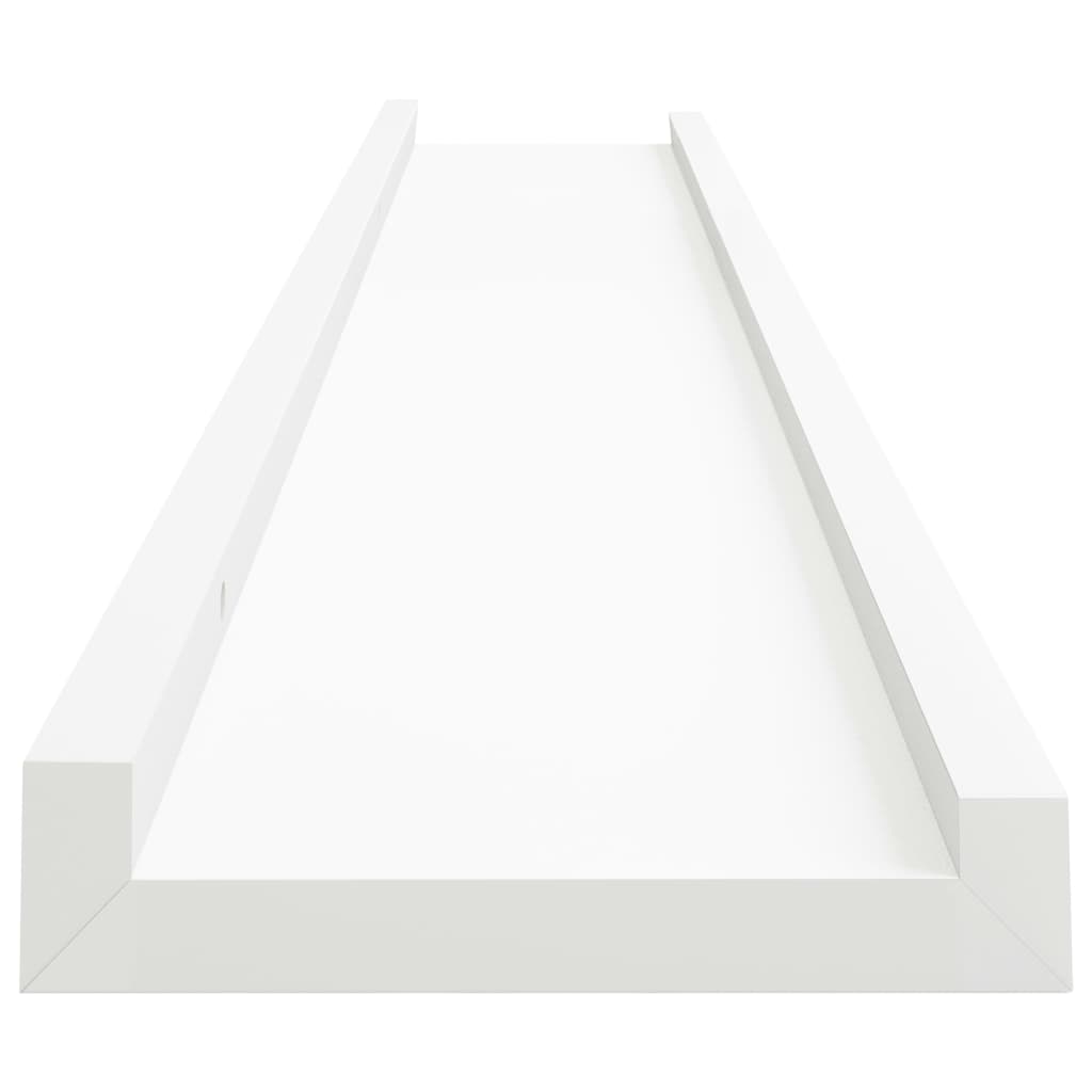 vidaXL Unidade de prateleiras com rebordo 2 pcs 80x9x3 cm MDF branco