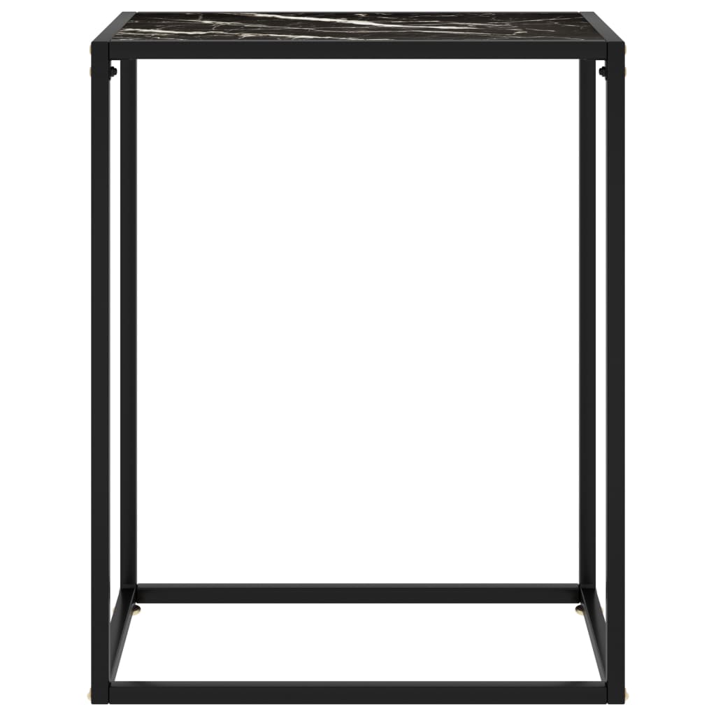 vidaXL Mesa consola 60x35x75 cm vidro temperado preto