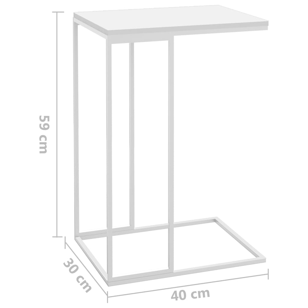 vidaXL Mesa de centro 40x30x59 cm derivados de madeira branco