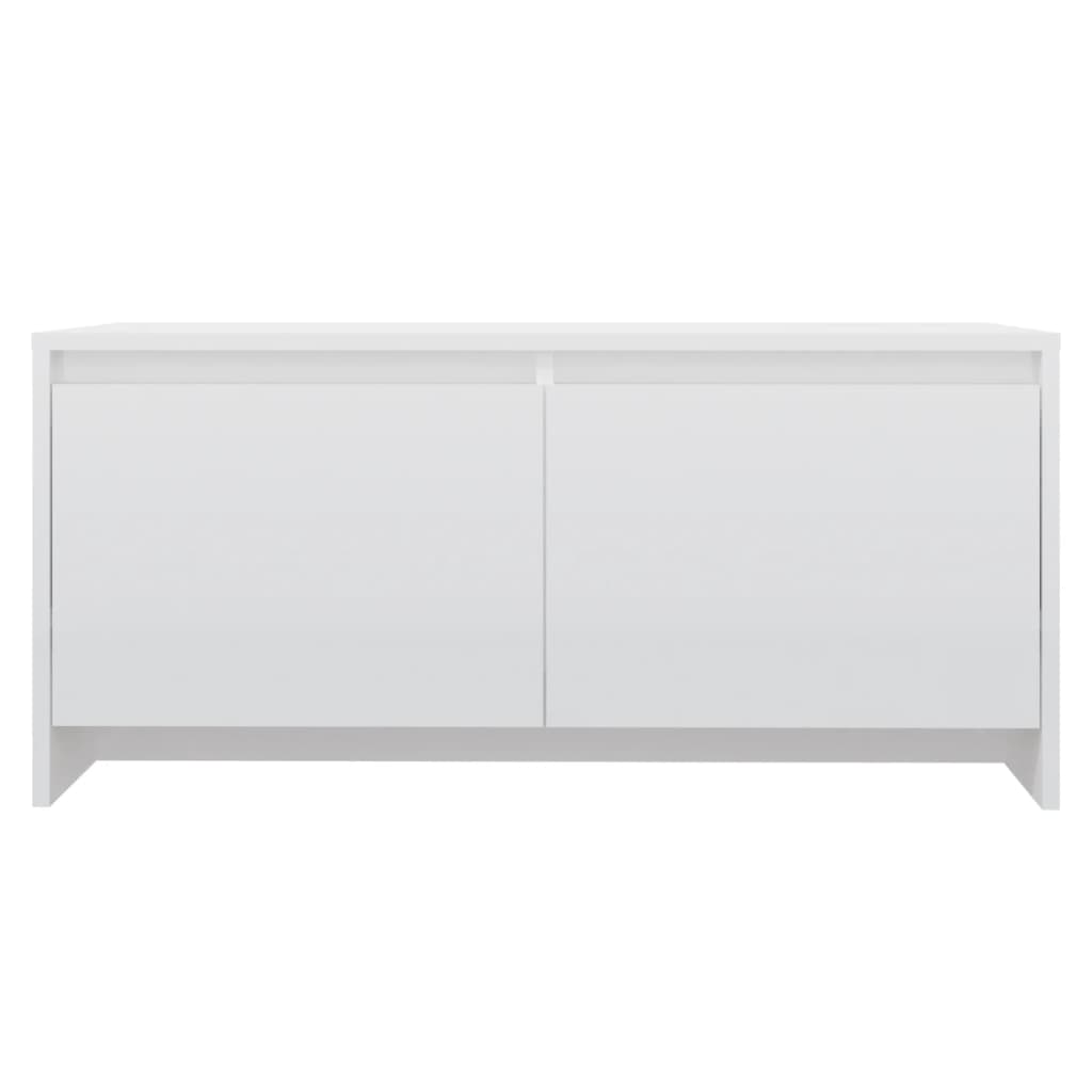 vidaXL Mesa de centro 90x50x41,5 cm aglomerado branco brilhante