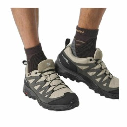 Sapatilhas de Running para Adultos Salomon X Ward Bege Cinzento escuro GORE-TEX Couro Montanha