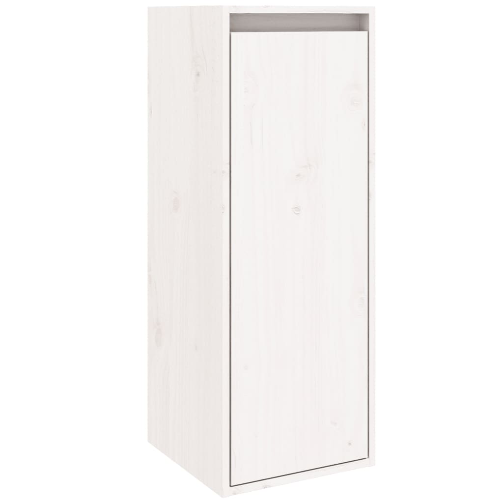 vidaXL Mesas de cabeceira 2 pcs 30x30x80 cm pinho maciço branco