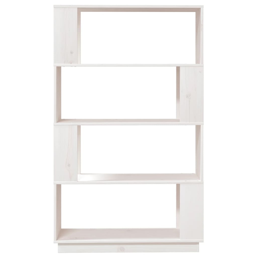 vidaXL Estante/divisória 80x25x132 cm pinho maciço branco