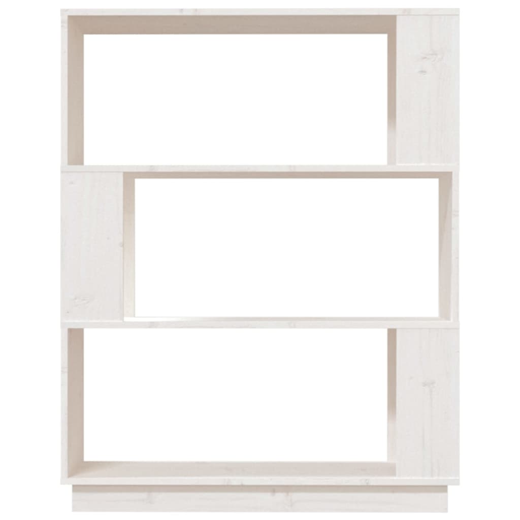 vidaXL Estante/divisória 80x25x101 cm pinho maciço branco