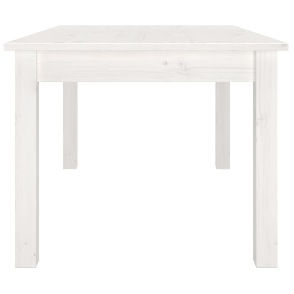 vidaXL Mesa de centro 80x50x40 cm madeira de pinho maciça branco