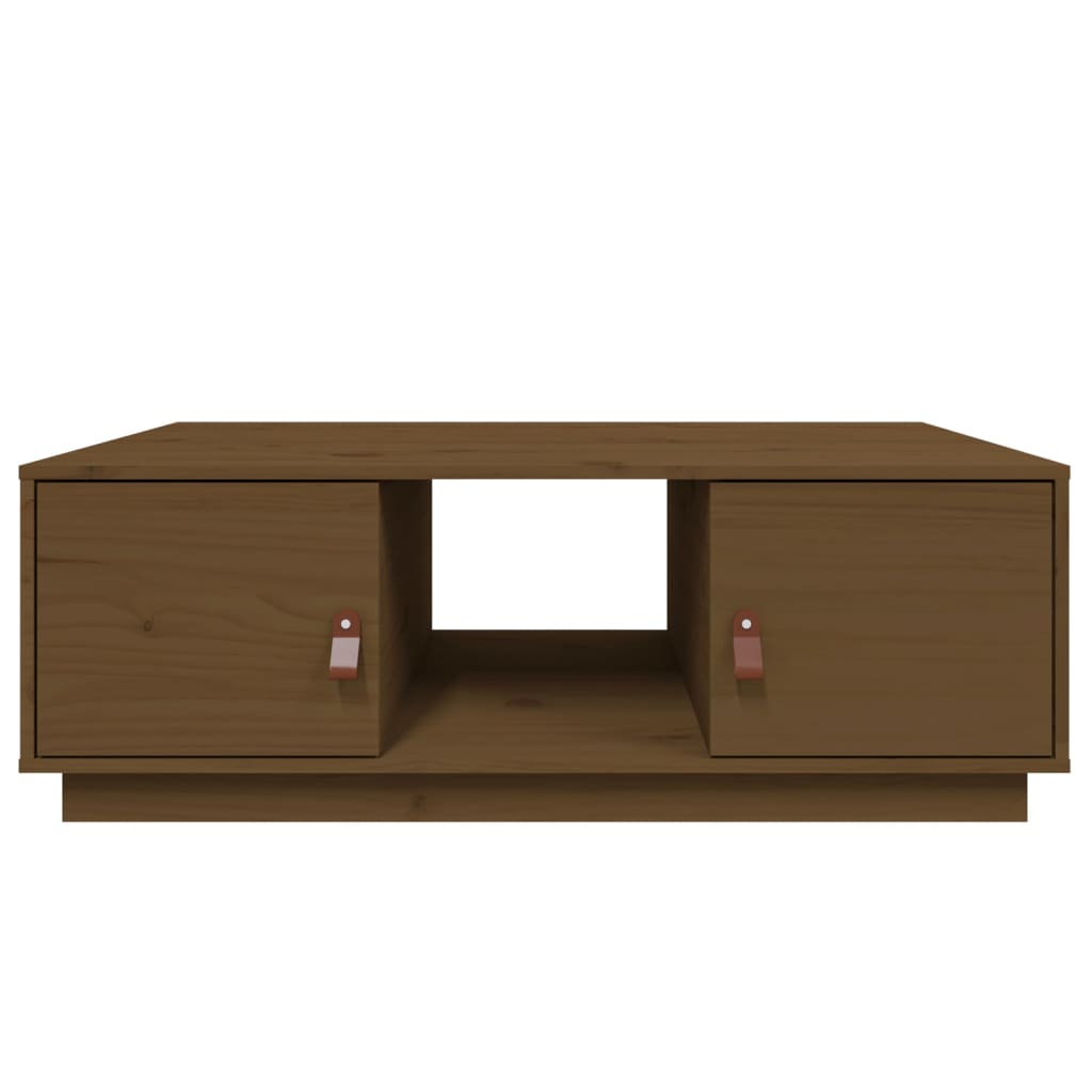 vidaXL Mesa de centro 100x50x35 cm pinho maciço castanho mel