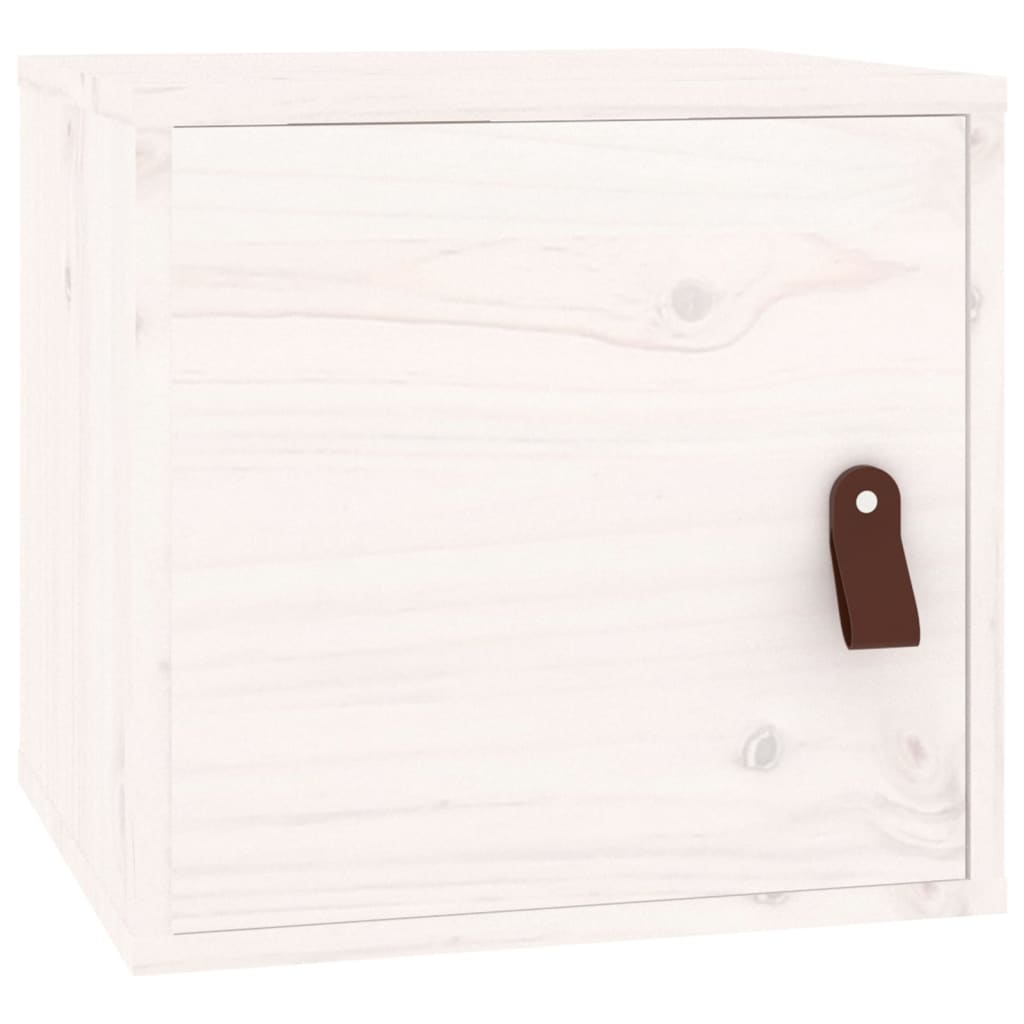 vidaXL Armários de parede 2 pcs 31,5x30x30 cm pinho maciço branco