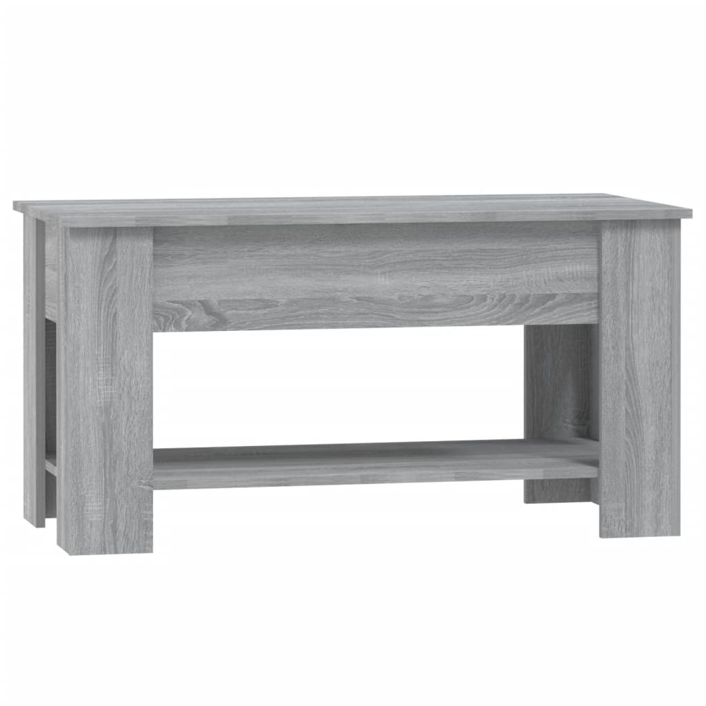 vidaXL Mesa de centro 101x49x52cm derivados de madeira cinzento sonoma