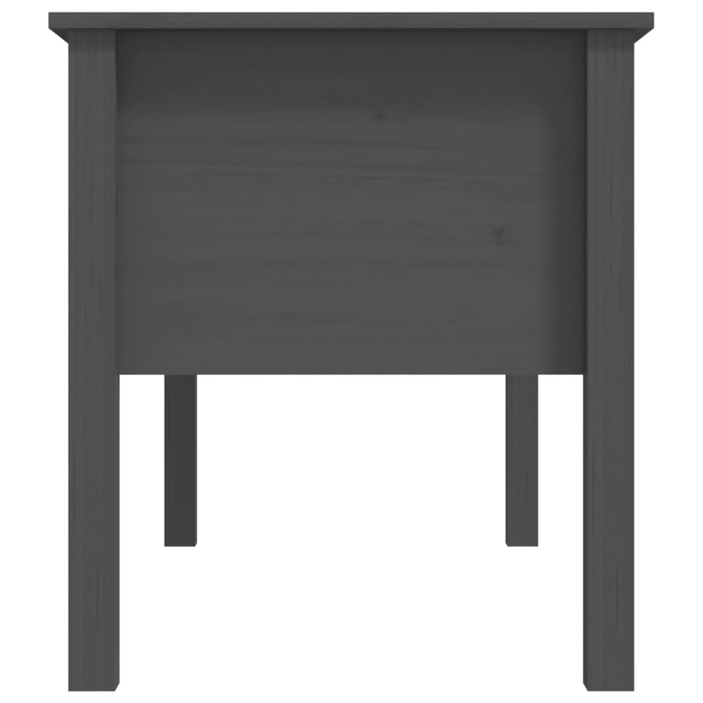 vidaXL Mesa de centro 102x49x55 cm pinho maciço cinza