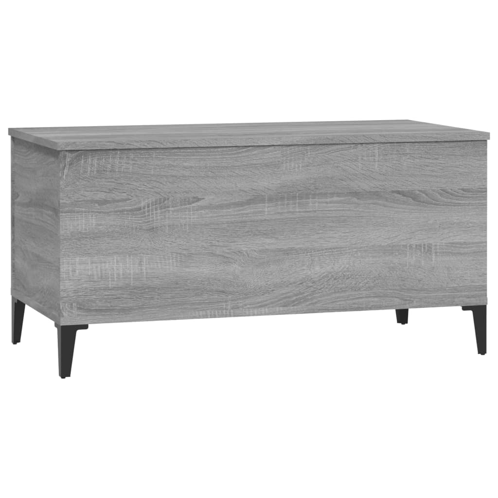 vidaXL Mesa de centro 90x44,5x45 cm derivados de madeira cinza sonoma