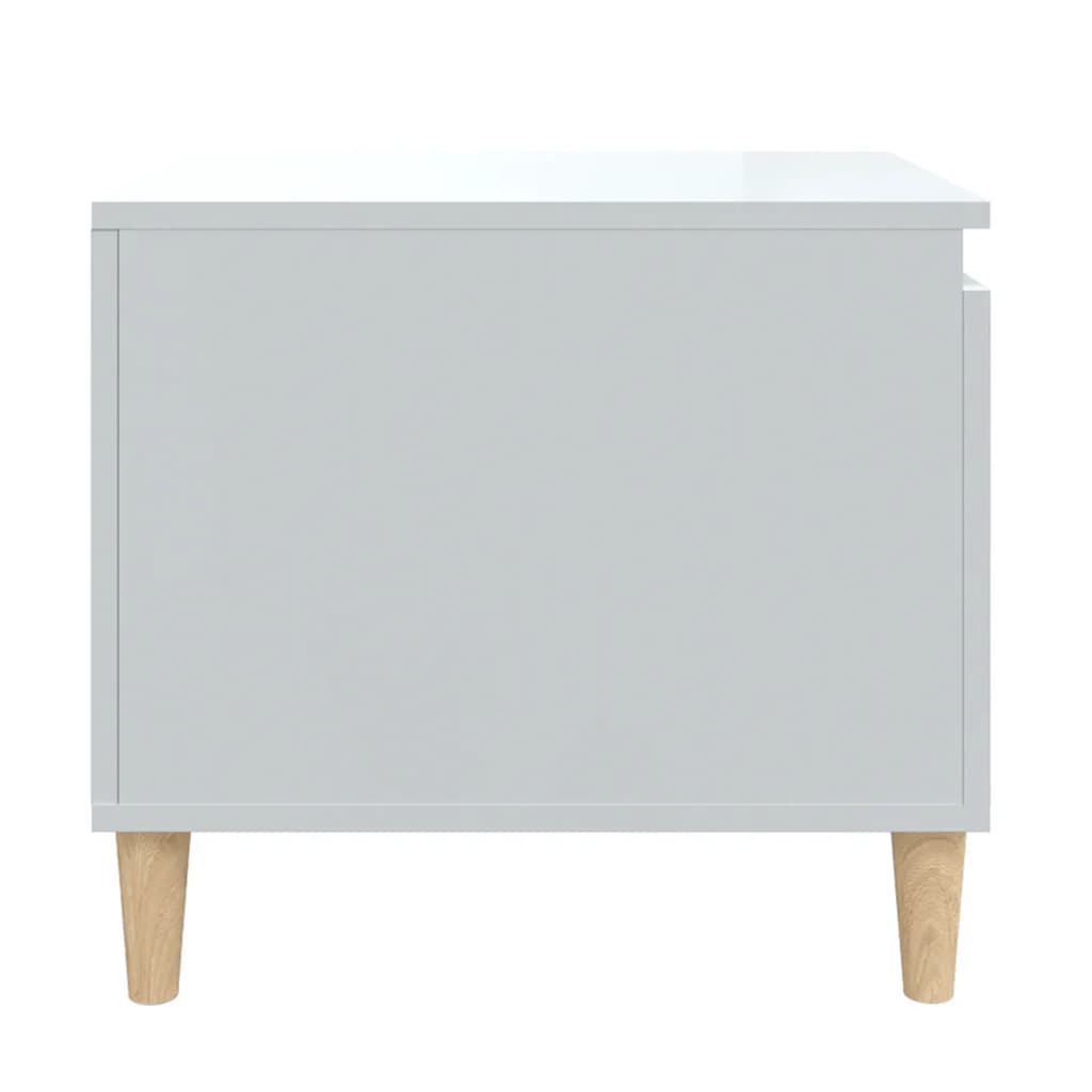 vidaXL Mesa de centro 100x50x45 cm derivados madeira branco brilhante