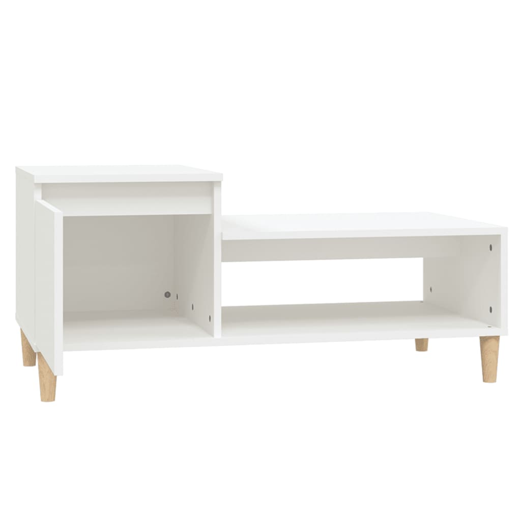 vidaXL Mesa de centro 100x50x45 cm derivados de madeira branco