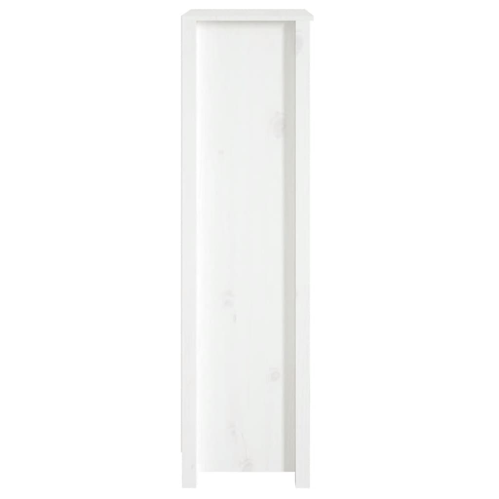 vidaXL Estante 50x35x125,5 cm madeira de pinho maciça branco