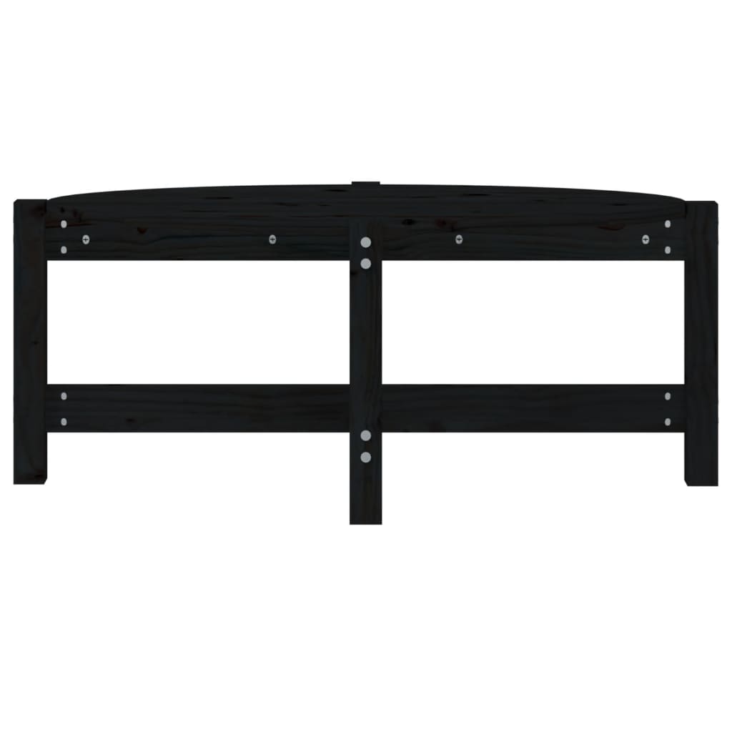 vidaXL Mesa de centro 87x48x35 cm madeira de pinho maciça preto