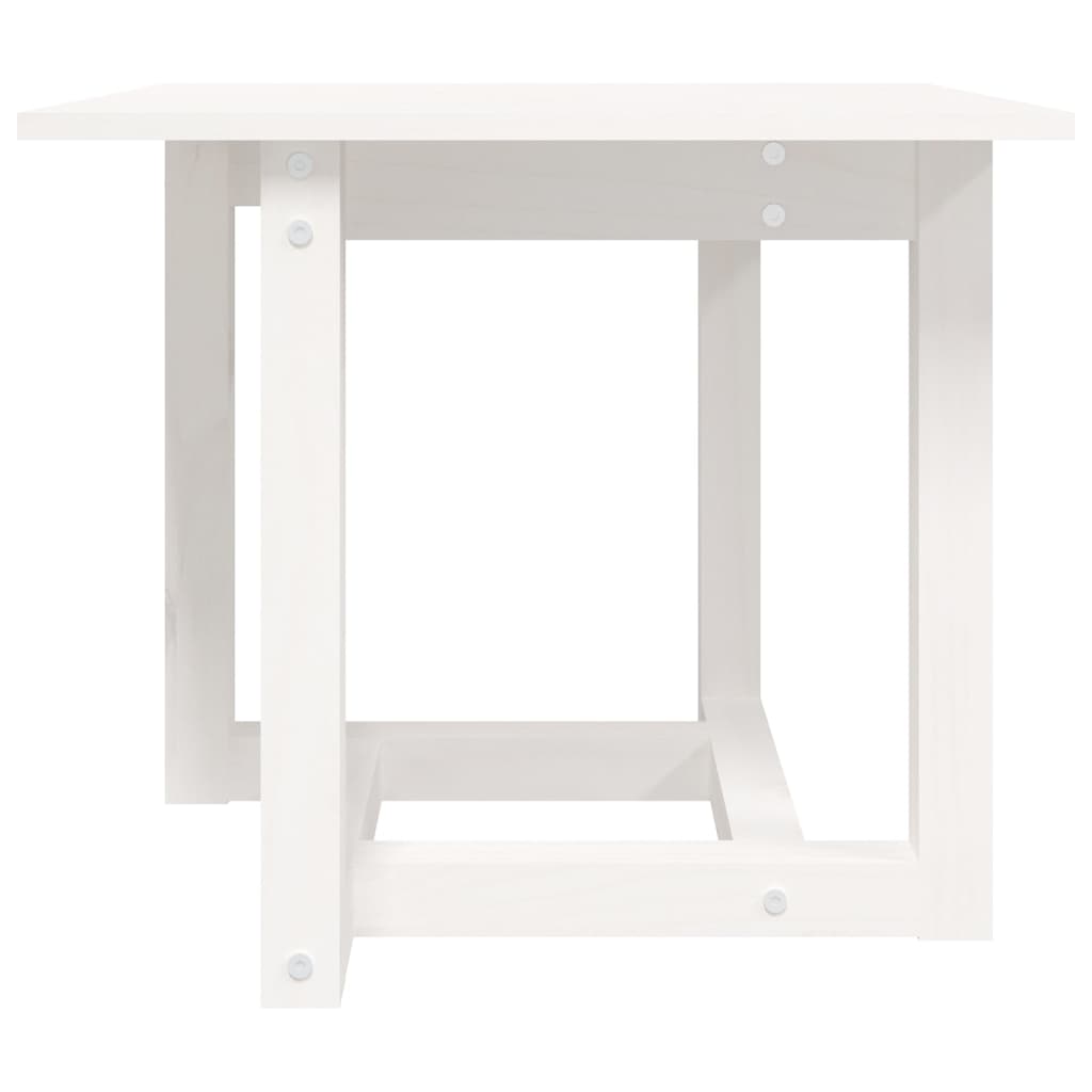 vidaXL Mesa de centro 50x50x45 cm pinho maciço branco