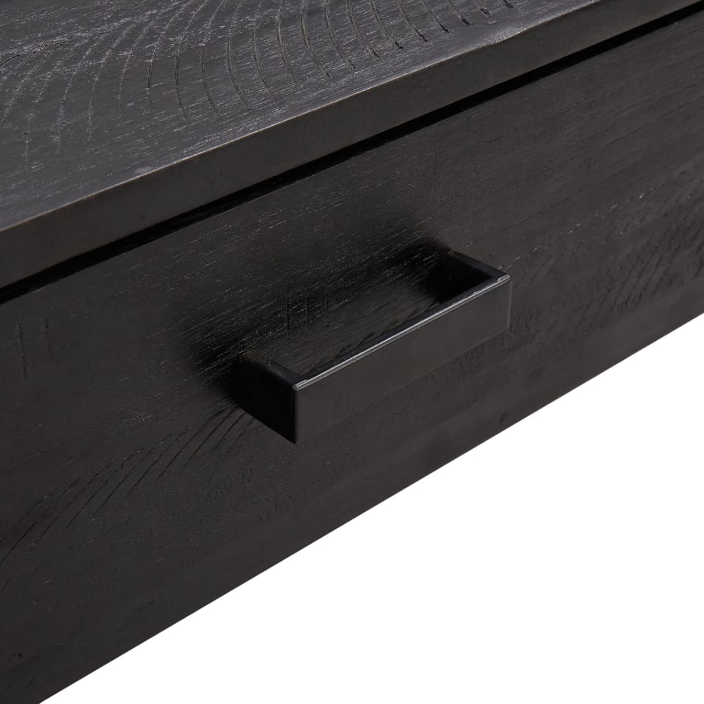 vidaXL Mesa de centro 90x50x35 cm pinho maciço preto