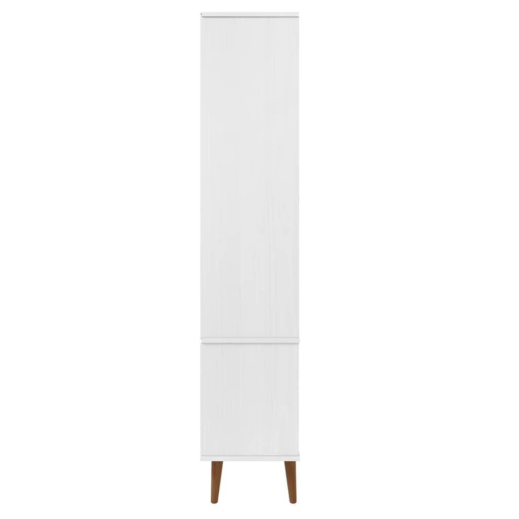 vidaXL Vitrina MOLDE 90x35x175 cm pinho maciço branco