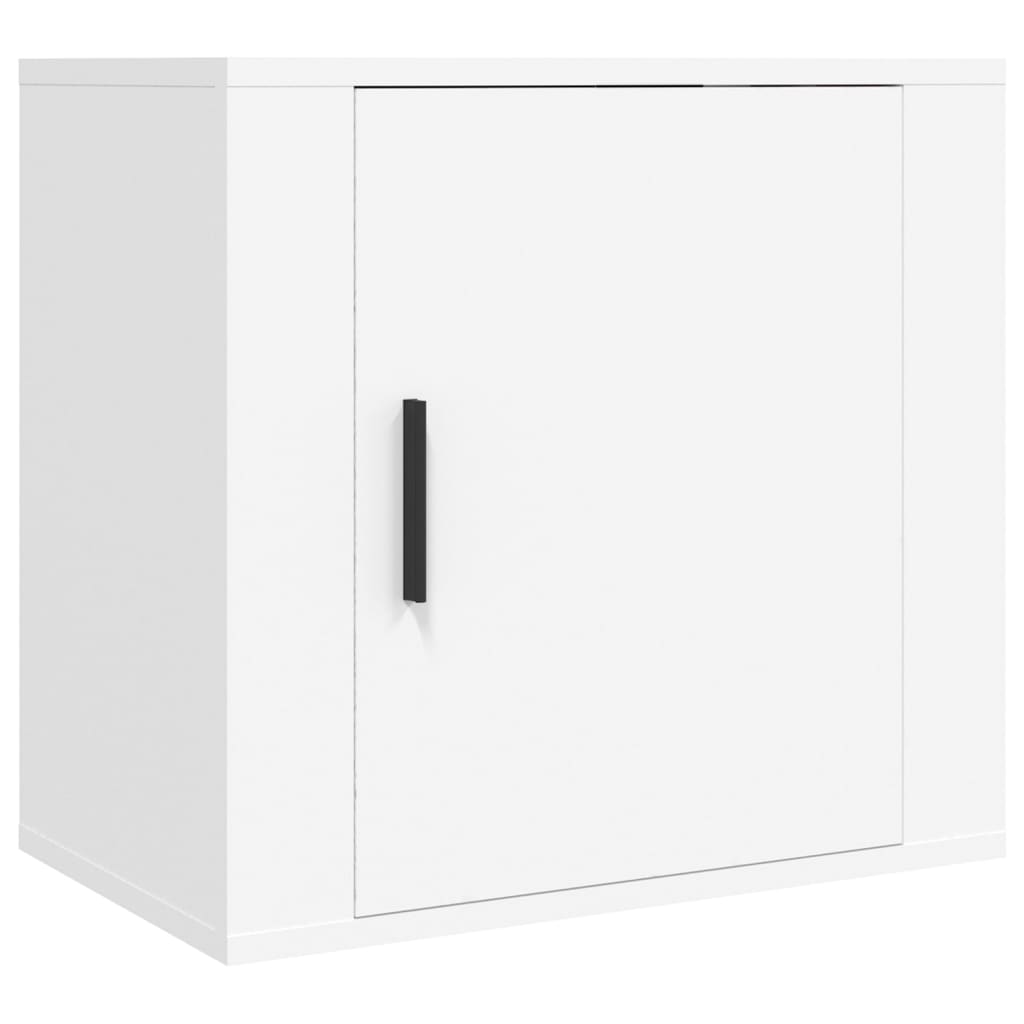 vidaXL Mesas de cabeceira de parede 2 pcs 50x30x47 cm branco