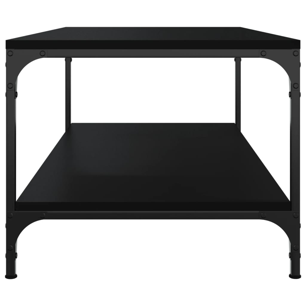 vidaXL Mesa de centro 100x50x40 cm derivados de madeira preto