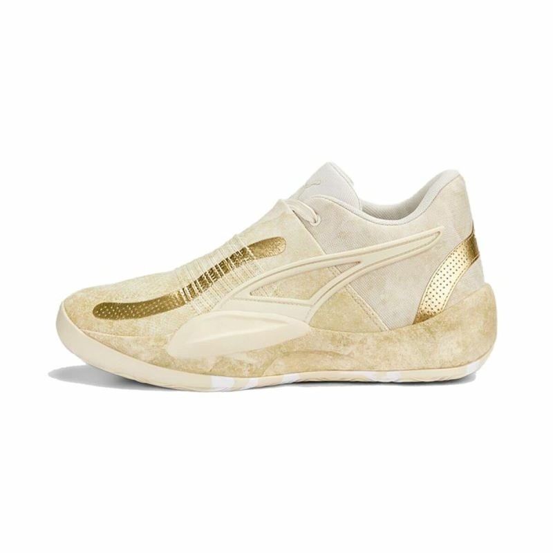 Sapatilhas de Basquetebol para Adultos Puma Rise NITRO Dourado Bege