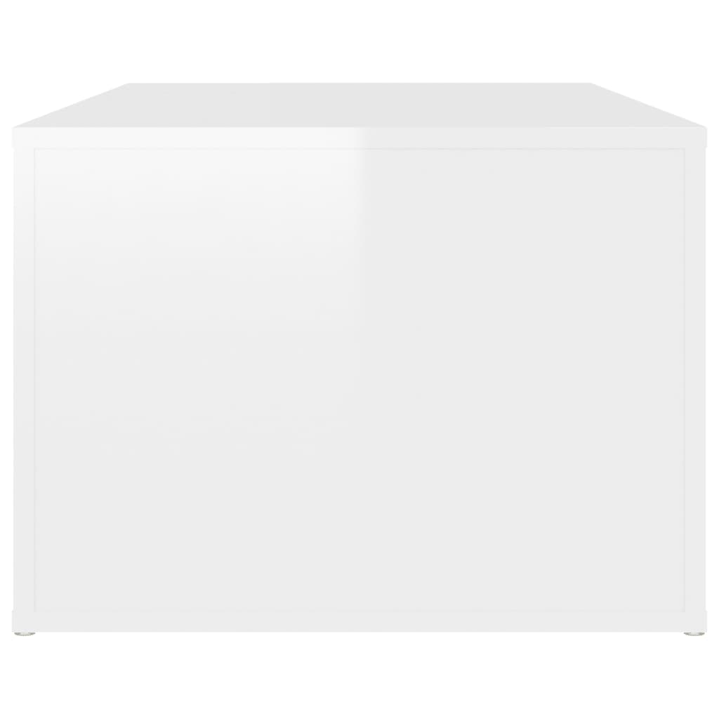 vidaXL Mesa de centro 100x50x36 cm derivados madeira branco brilhante