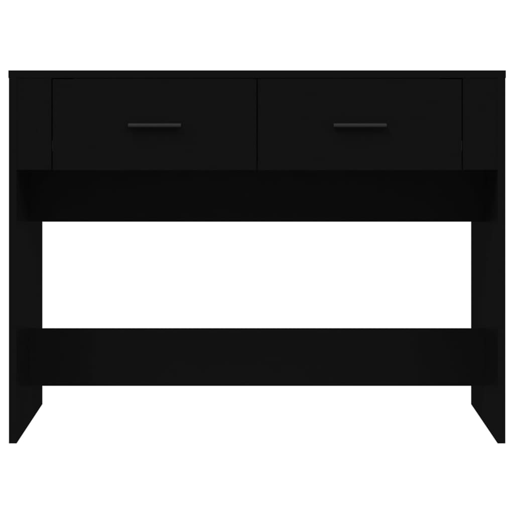 vidaXL Mesa consola 100x39x75 cm derivados de madeira preto