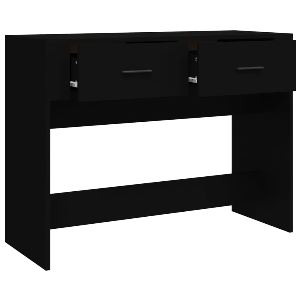 vidaXL Mesa consola 100x39x75 cm derivados de madeira preto