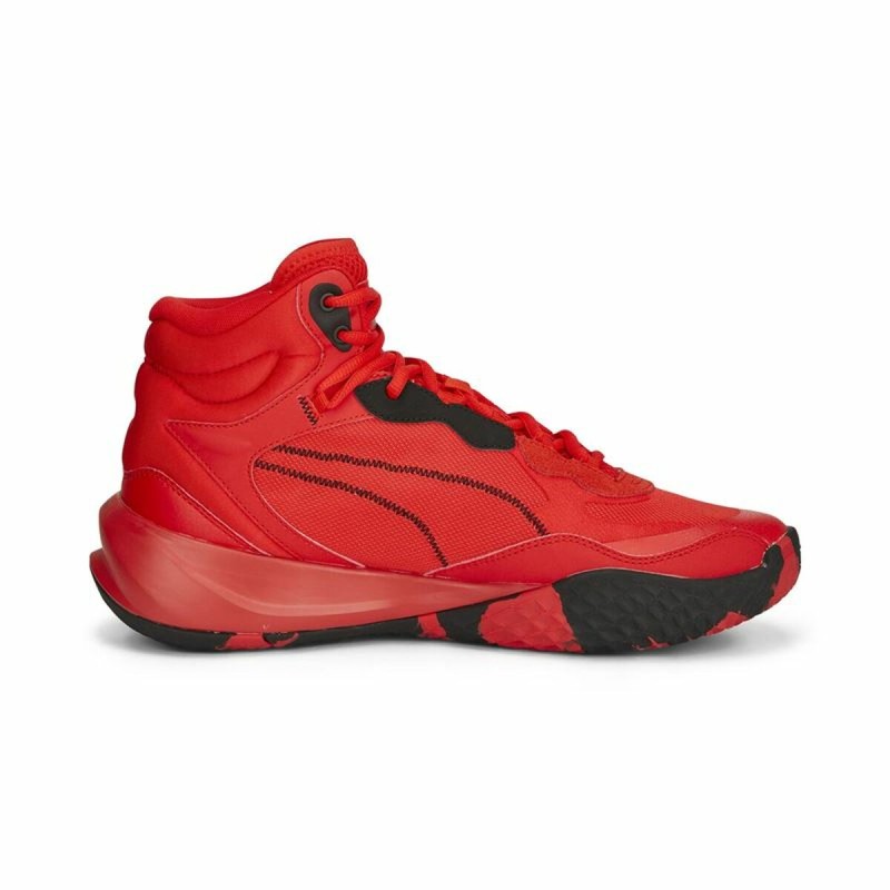 Sapatilhas de Basquetebol para Adultos Puma Playmaker Pro Mid Vermelho