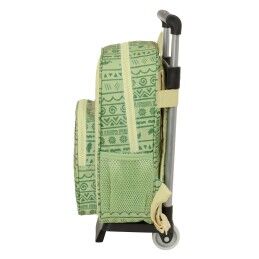 Mufasa|Mochila Escolar com Rodas Mufasa Verde Bege 27 x 33 x 10 cm