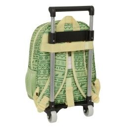 Mufasa|Mochila Escolar com Rodas Mufasa Verde Bege 27 x 33 x 10 cm