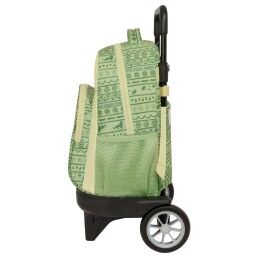 Mufasa|Mochila Escolar com Rodas Mufasa Verde Bege 33 x 45 x 22 cm