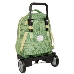 Mufasa|Mochila Escolar com Rodas Mufasa Verde Bege 33 x 45 x 22 cm