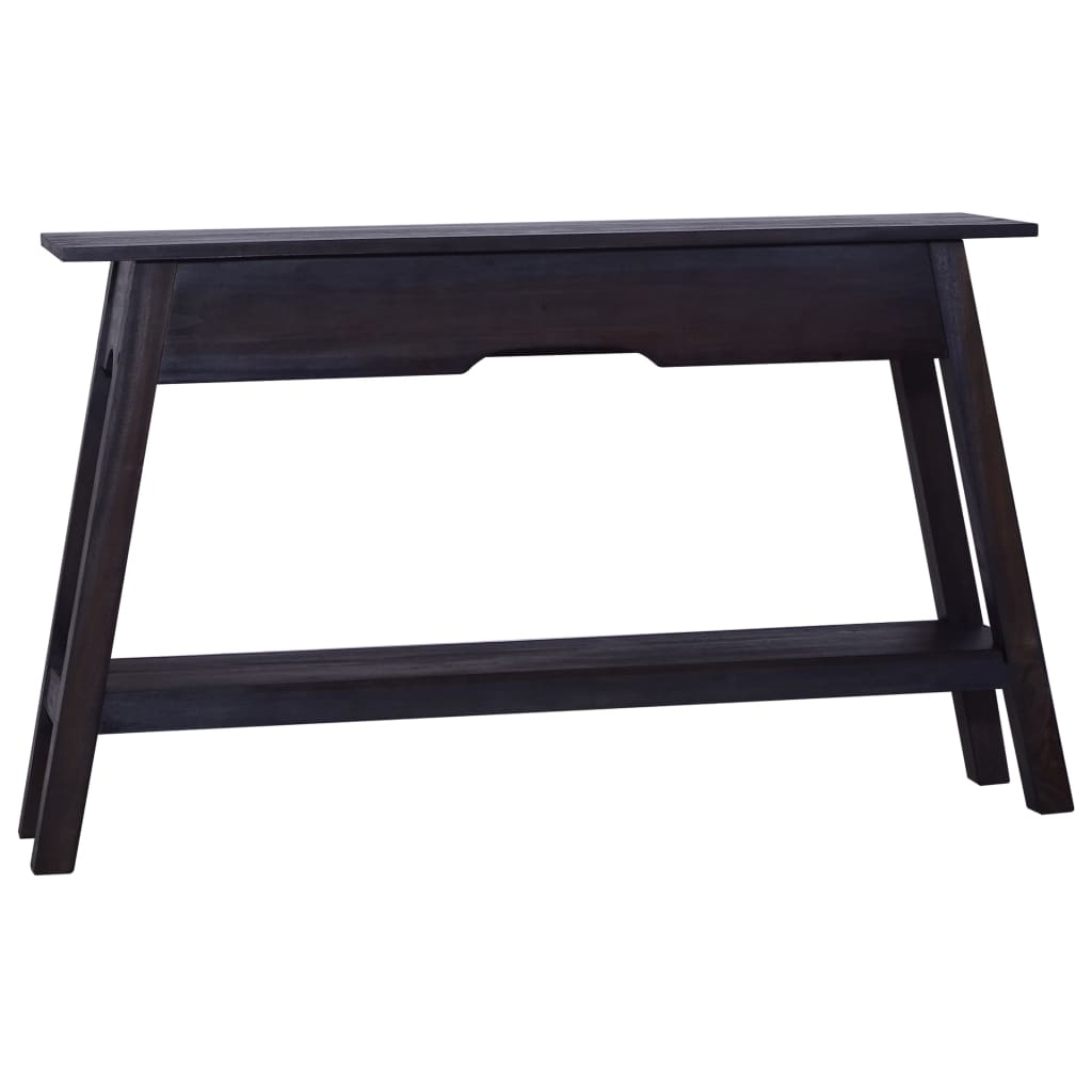 vidaXL Mesa consola 120x30x75 cm madeira de mogno maciça preto