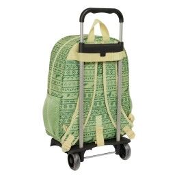 Mufasa|Mochila Escolar com Rodas Mufasa Verde Bege 33 x 42 x 14 cm