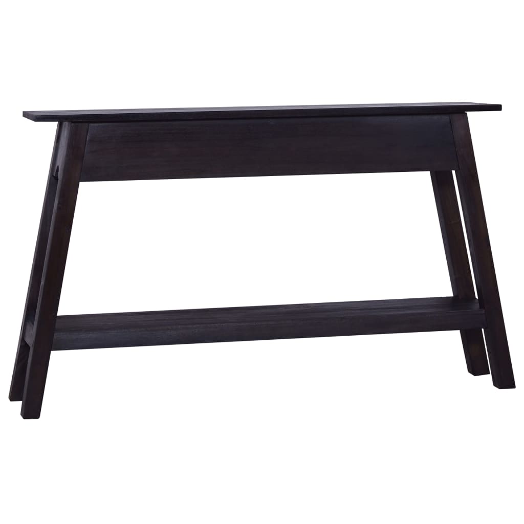 vidaXL Mesa consola 120x30x75 cm madeira de mogno maciça preto