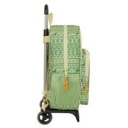 Mufasa|Mochila Escolar com Rodas Mufasa Verde Bege 33 x 42 x 14 cm