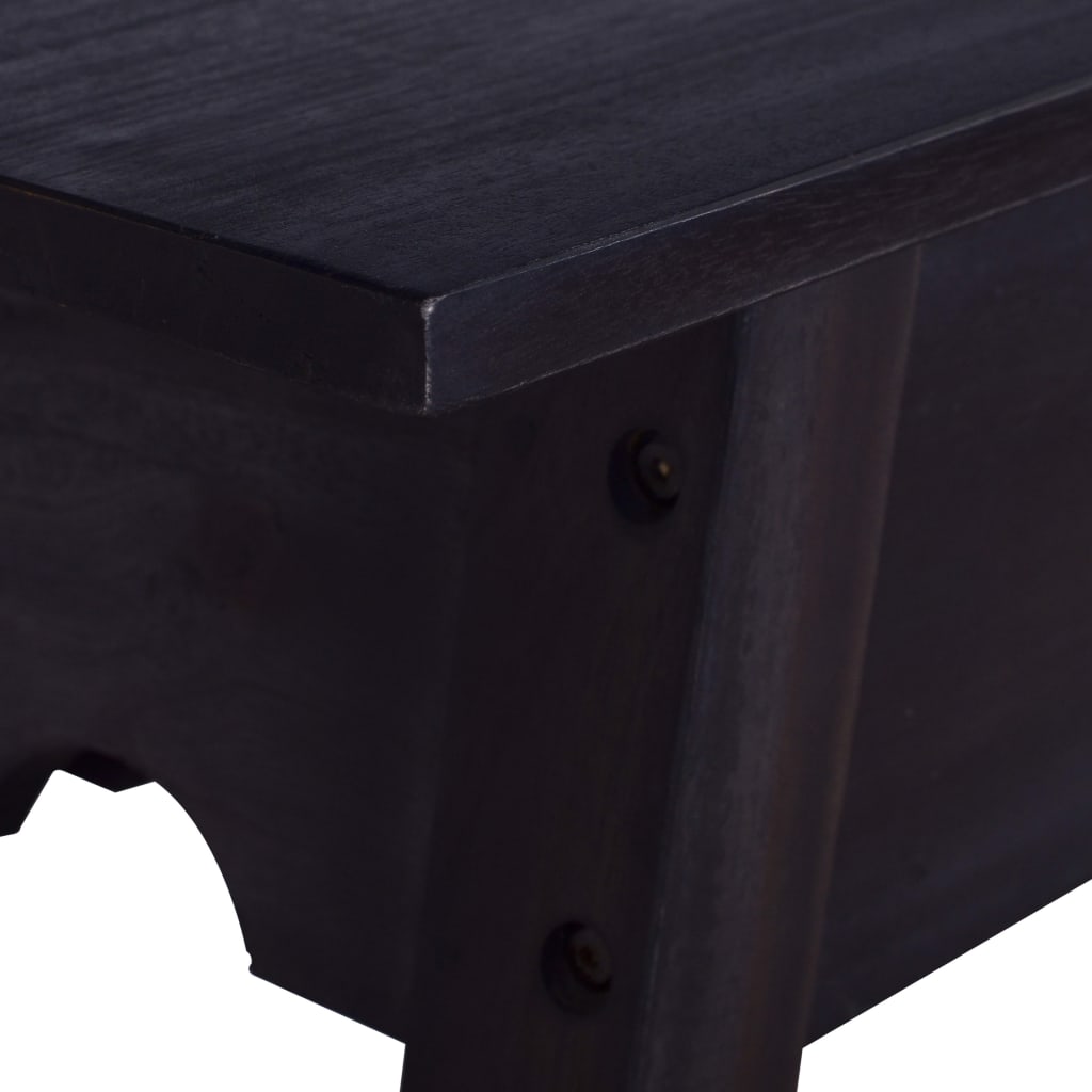 vidaXL Mesa consola 120x30x75 cm madeira de mogno maciça preto