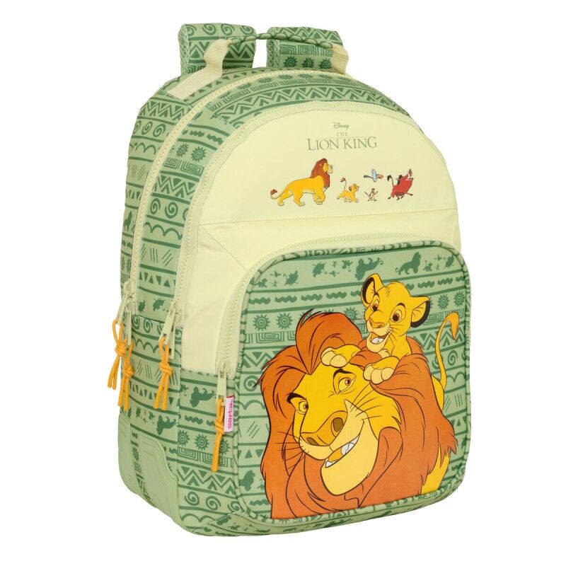 Mufasa|Mochila Escolar Mufasa Verde Bege 32 x 42 x 15 cm