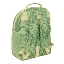 Mufasa|Mochila Escolar Mufasa Verde Bege 32 x 42 x 15 cm