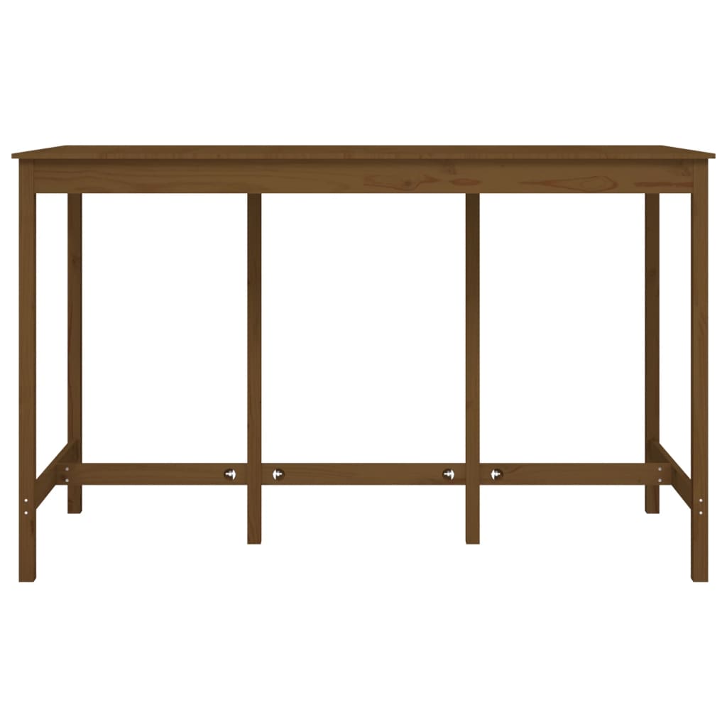 vidaXL Mesa de bar 180x80x110 cm pinho maciço castanho mel