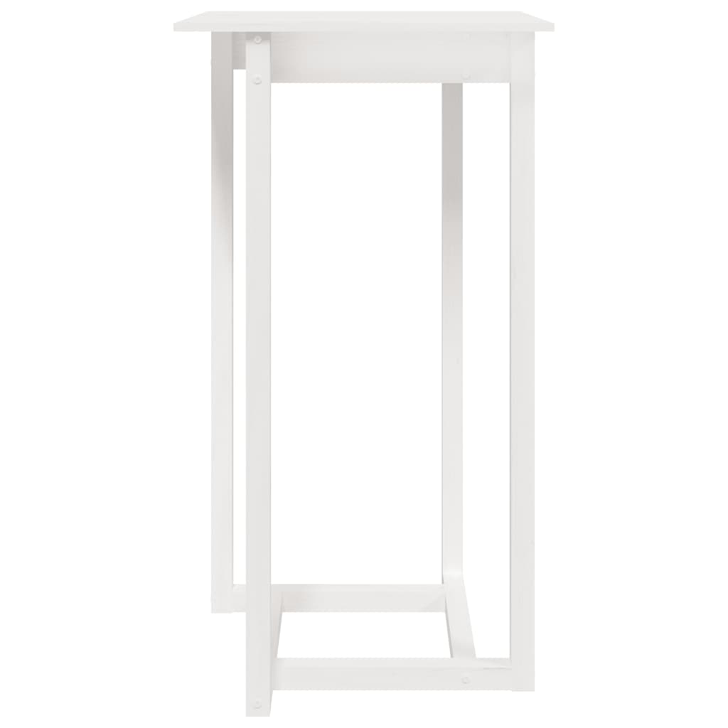 vidaXL Mesa de bar 60x60x110 cm pinho maciço branco