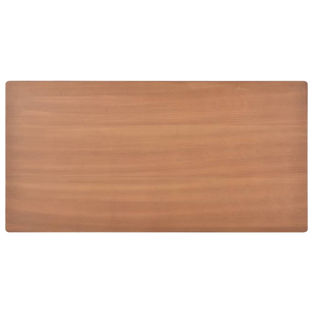 vidaXL Mesa de jantar 120x60x73 cm contraplacado maciço e aço