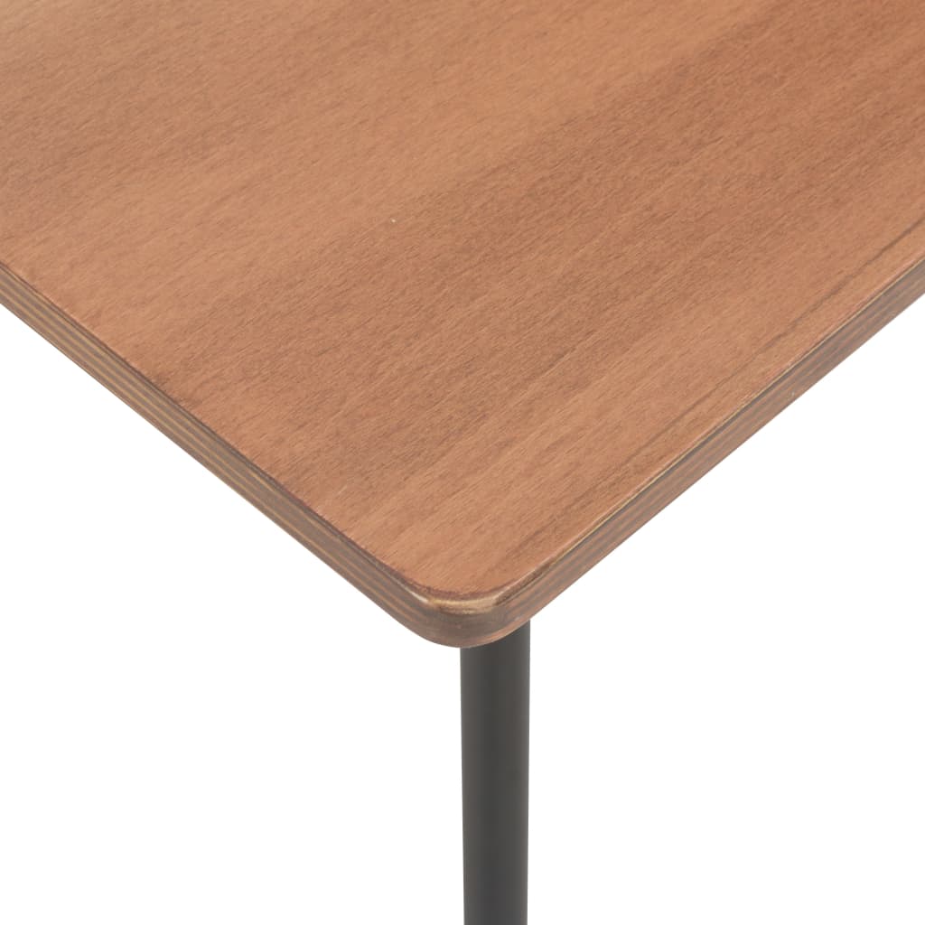 vidaXL Mesa de jantar 120x60x73 cm contraplacado maciço e aço