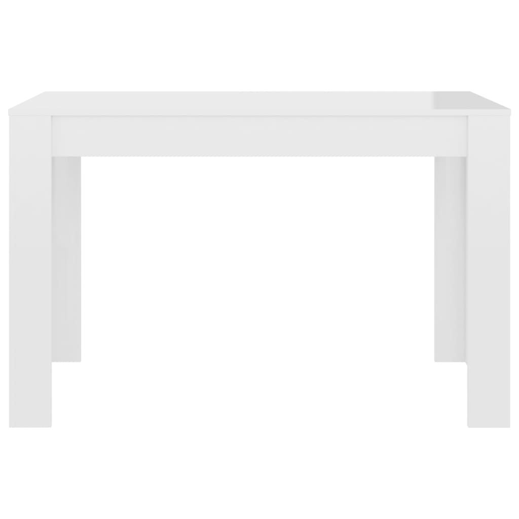 vidaXL Mesa de jantar 120x60x76 cm derivados madeira branco brilhante