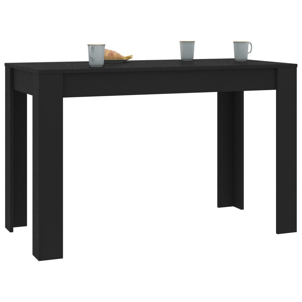 vidaXL Mesa de jantar 120x60x76 cm derivados de madeira preto