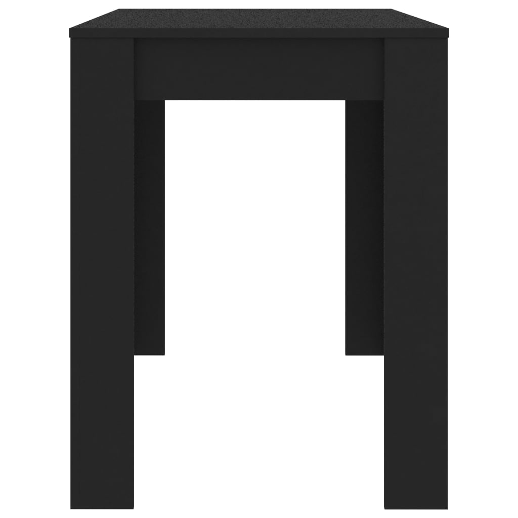 vidaXL Mesa de jantar 120x60x76 cm derivados de madeira preto