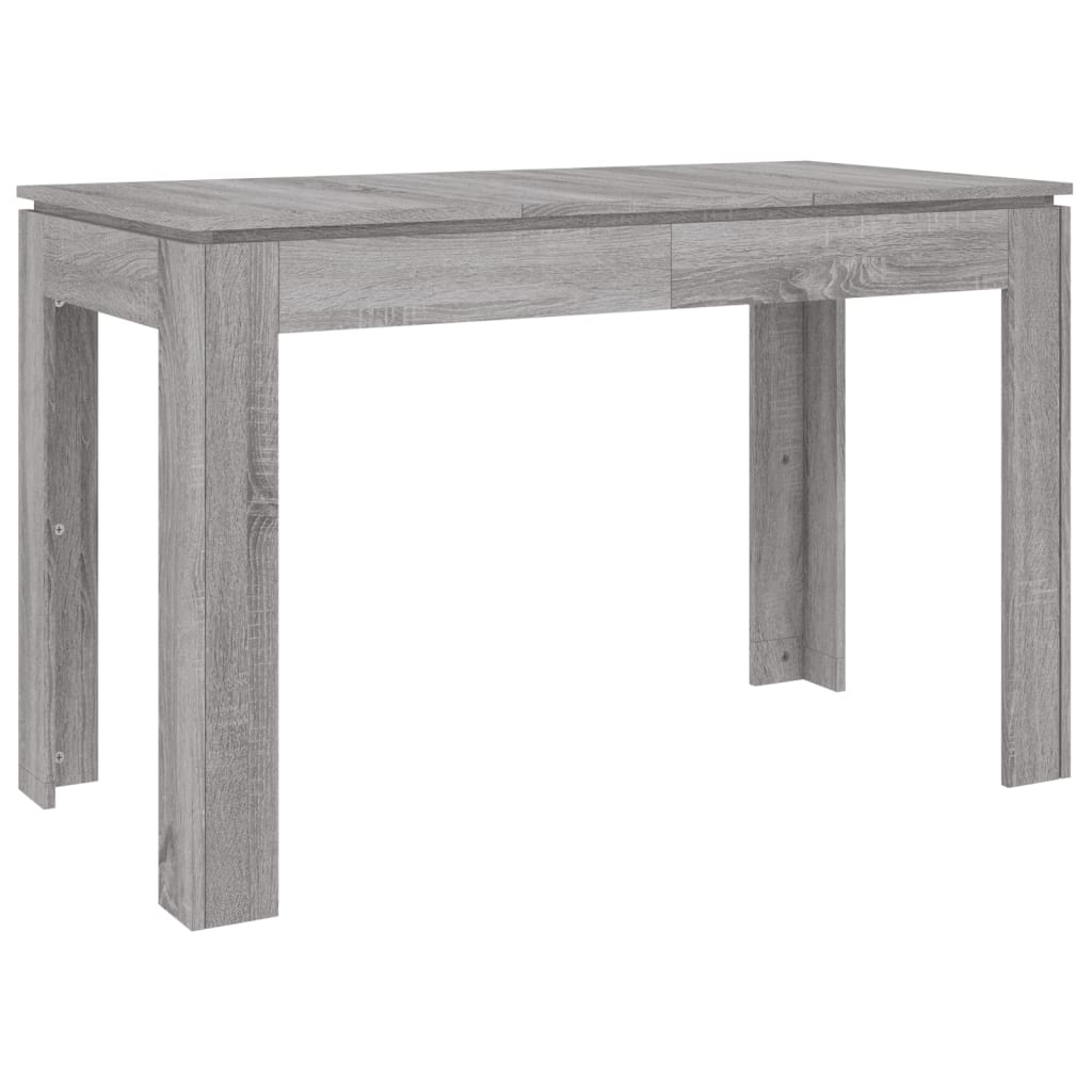 vidaXL Mesa de jantar 120x60x76 cm derivados de madeira cinza sonoma