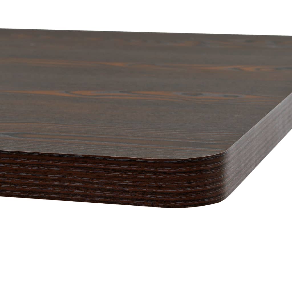 vidaXL Mesa bistrô em MDF e aço quadrada 80x80x75 cm cinzento escuro