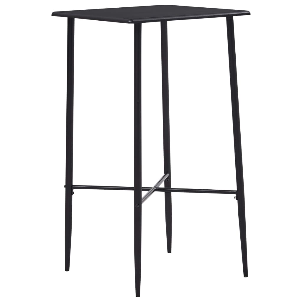 vidaXL Mesa de bar 60x60x111 cm MDF preto